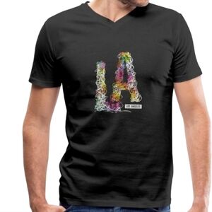 Port & Company T-Shirt LA Art Pop Culture Work Crew Neck Soft Jersey Cotton